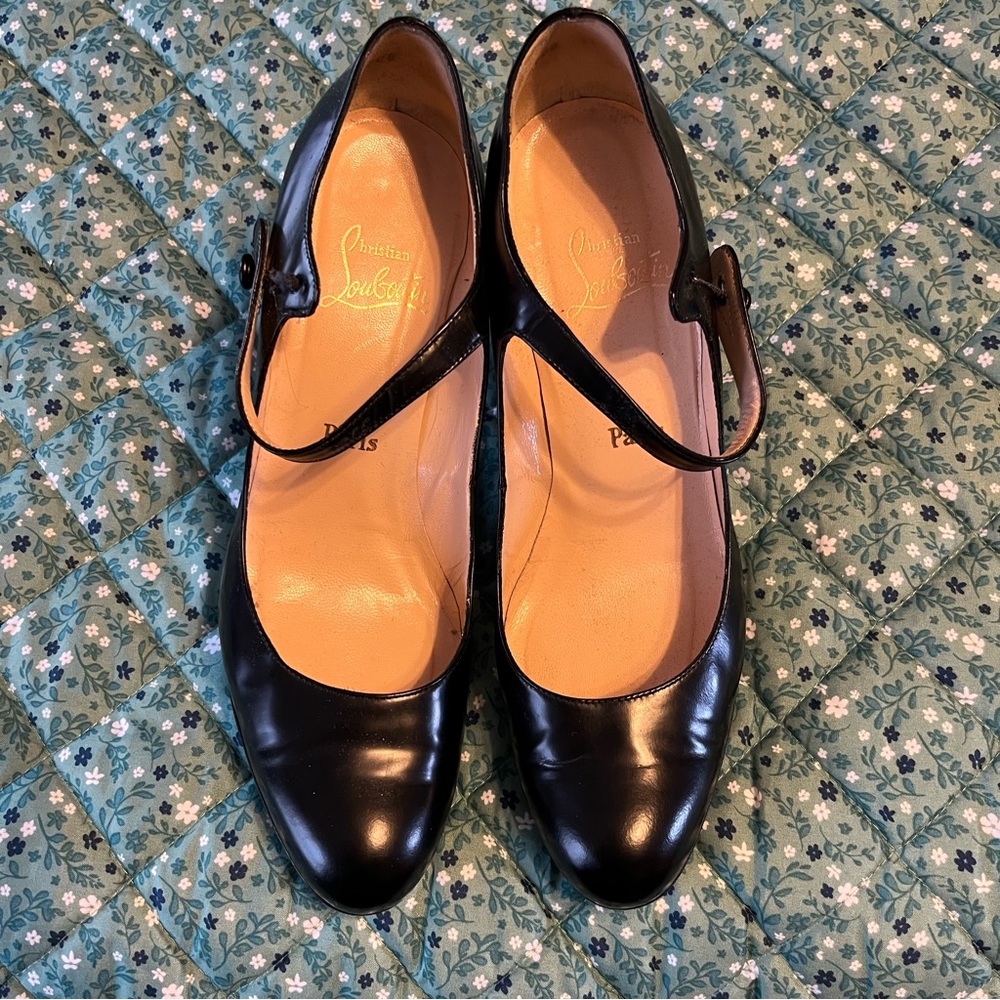 Christian Louboutin mary jane heels sold AS IS please read